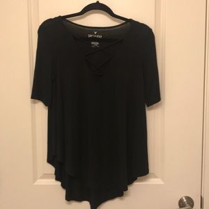 AEO Soft and sexy criss cross v neck tee